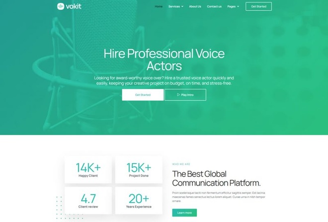 Vokit - Template kit for voice over services