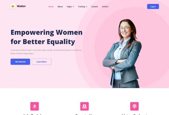 Wadon - Feminime Business Elementor Template Kit