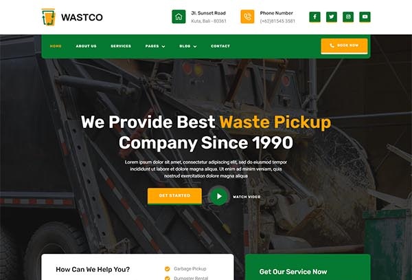 Wastco – Waste Pickup & Disposal Services Template Kit