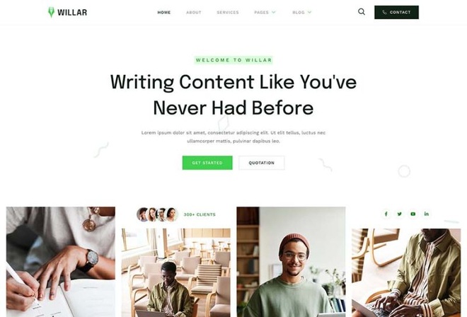 Willar - Content Copywriting Services Elementor Template Kit