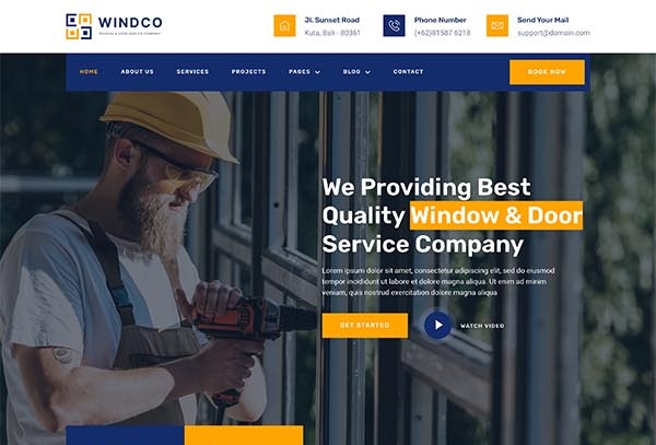 Windco – Doors & Windows Service Elementor Template Kit