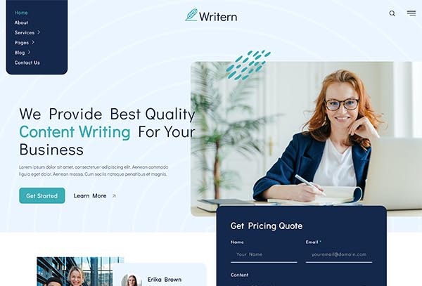 Writern – Content Writing Services Elementor Template Kit