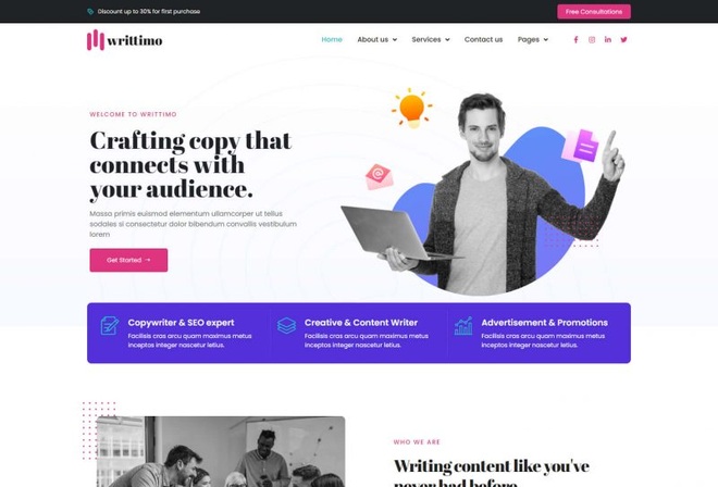 Writtimo - Template kit for copywriting services