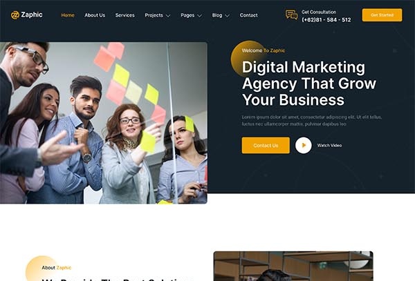 Zaphic - SEO & Digital Marketing Agency Elementor Template Kit