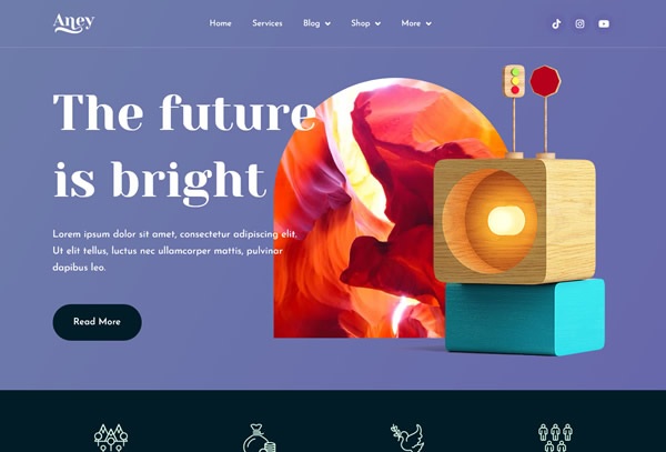 Aney - Vibrant Elementor Template Kit