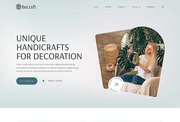 Becraft – Handicraft & Artisan Elementor Template Kit