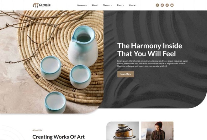 Ceramiic - Pottery & Ceramics Studio Elementor Template Kit