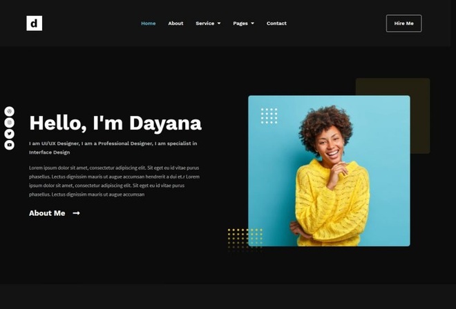 Dayana - Resume Elementor Template Kit