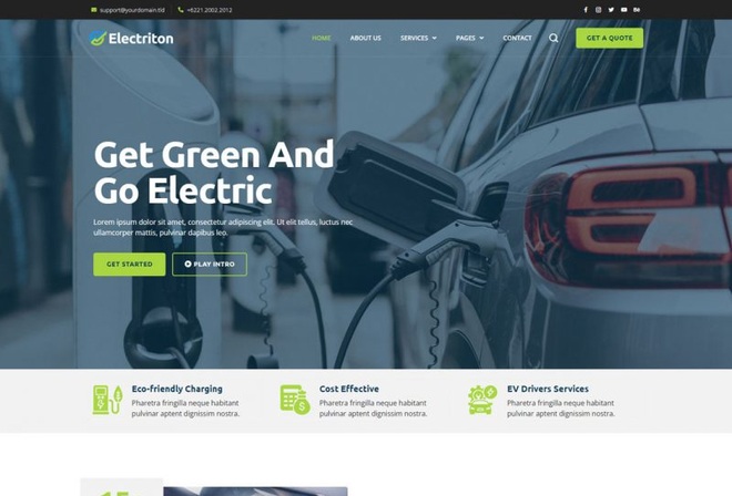 Electriton - Template Kit for Electric Vehicle & Charging Station
