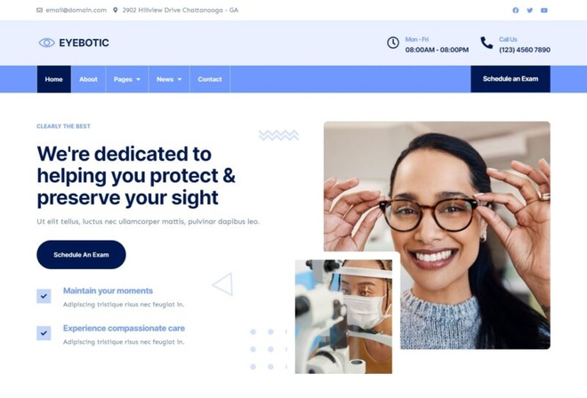 EyeBotic - Optometrist Elementor Template Kit