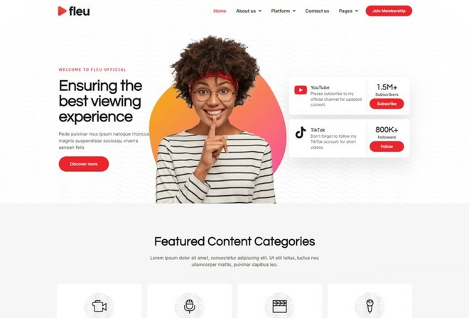 Fleu - Template kit for Content Creators