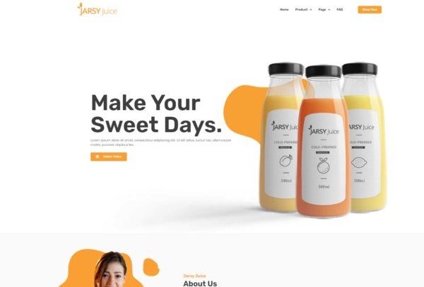 Jarsy Juice - Drink Elementor Template Kit