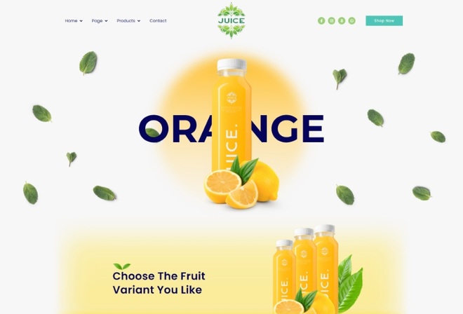 Juice Bar & Drink Elementor Template Kit