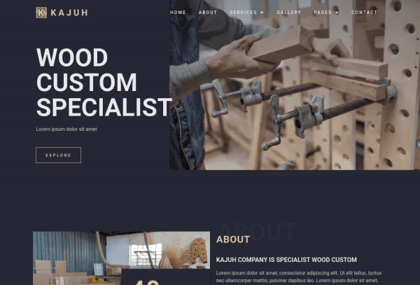 Kajuh - Carpenter Elementor Template Kit
