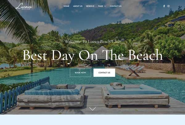 Lucan – Beach Club & Lounge Bar Elementor Template Kit