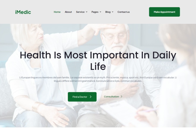 Medicly elementor kit