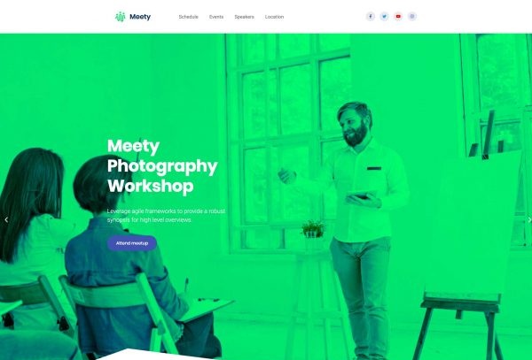 Meety – Conference & Meetup Template for WordPress