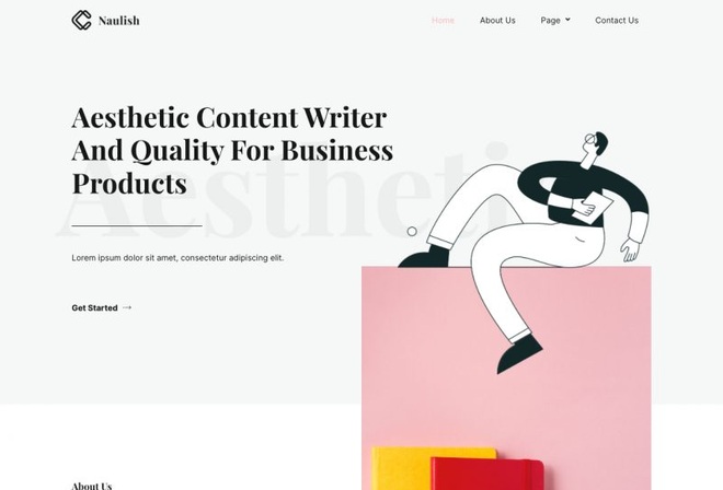 Naulish - Copywriter Theme Template Kits
