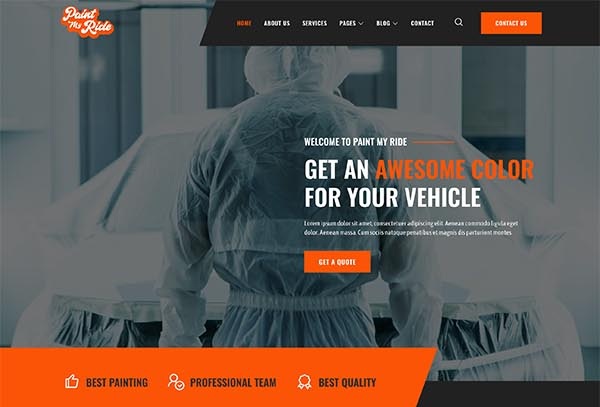 PaintMyRide – Car Painting & Modification Elementor Template Kit