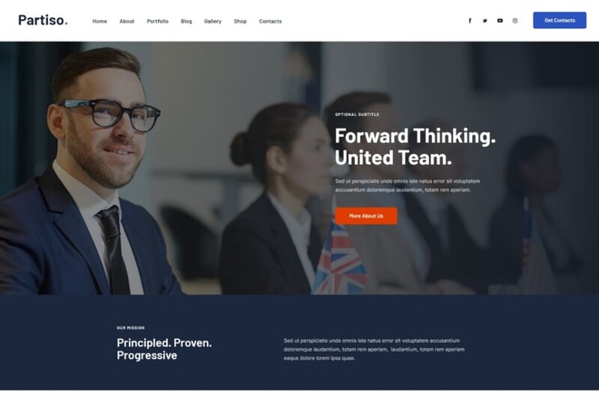 Partiso | Political Party & Candidate Elementor Template Kit