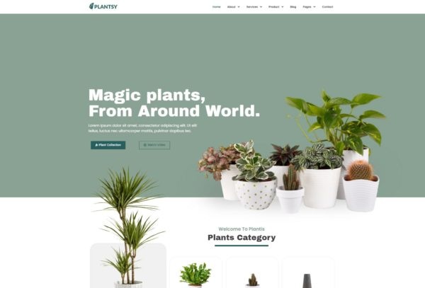 Plantsy - Houseplants Elementor Template Kit