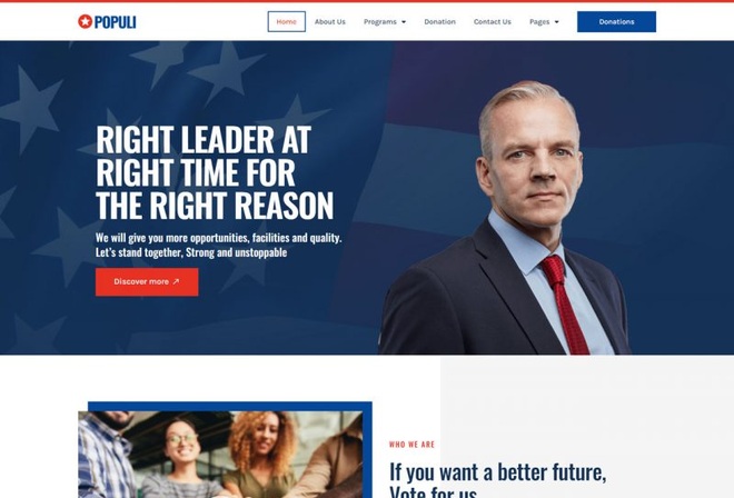 Populi - Template kit for Politician