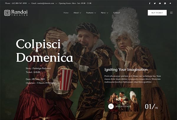 Randai – Theater, Entertainment & Performing Arts Elementor Template Kit