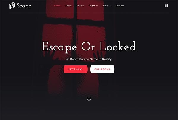 Scape – Real-Life Escape Room Game Elementor Template Kit