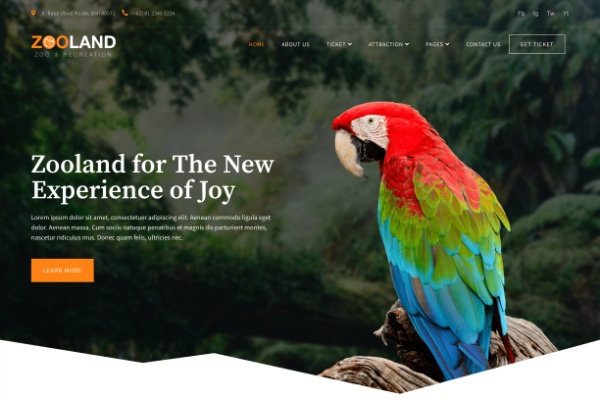 Zooland – Safari & Zoo Elementor Template Kit